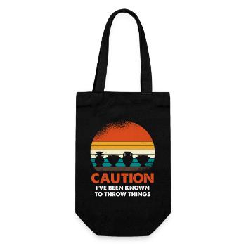 Retro Sunset Pots - Gift Bag for Bottles - black - Front