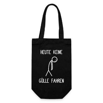 No slurry today Tractor Farmer Farmer - Gift Bag for Bottles - black - Front