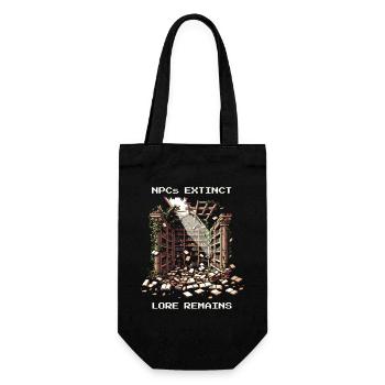 NPCs gone, lore stays | Post-apocalyptic - Gift Bag for Bottles - black - Front