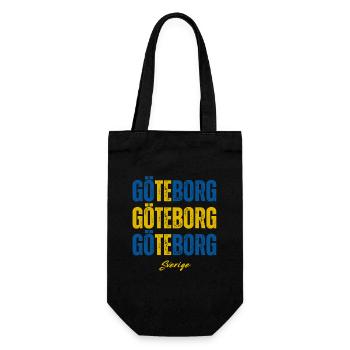 Göteborg, Schweden, stolzer Schwede - Geschenkbeutel für Flaschen - Schwarz - Vorne