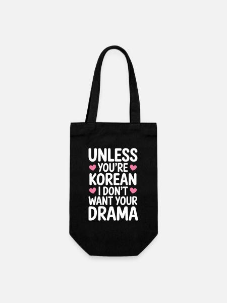 Es Sei Denn Du Bist Koreanisch K-Drama - Geschenkbeutel für Flaschen - Schwarz