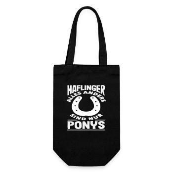 Haflinger Ponies Riding Horses Saying Love Animal - Gift Bag for Bottles - black - Front