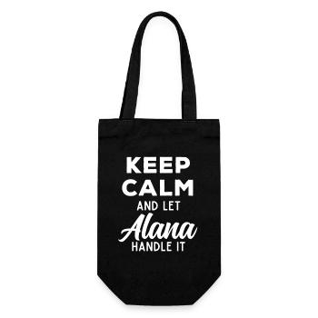 Restez calme Laissez Alana s’arranger en disant drôle - Sac à bouteille - noir - Devant