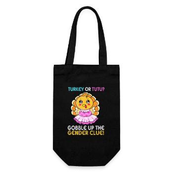 Thanksgiving Gender Reveal Mom-to-be - Gift Bag for Bottles - black - Front