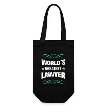 World's Greatest Lawyer Design - Gift Bag for Bottles - black - Front