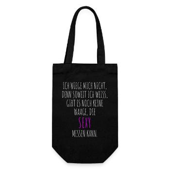 Body Positivity I Don't Weigh Myself Sexy Curvy - Gift Bag for Bottles - black - Front