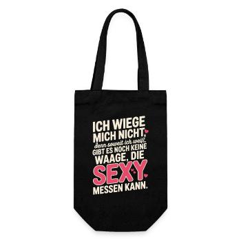 Body Positivity I Don't Weigh Myself Sexy Curvy - Gift Bag for Bottles - black - Front