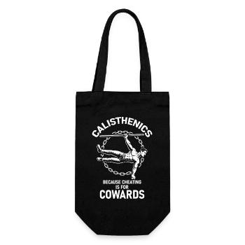 Calisthenics Fitness Gym Training Workout - Geschenkbeutel für Flaschen - Schwarz - Vorne