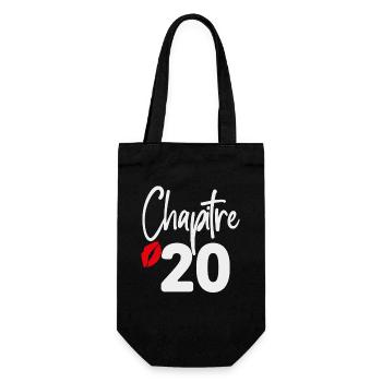 Chapter 20 Birthday Gift Woman 20 Years - Gift Bag for Bottles - black - Front