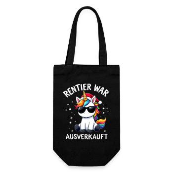 Christmas Reindeer Was Sold Out Unicorn - Gift Bag for Bottles - black - Front