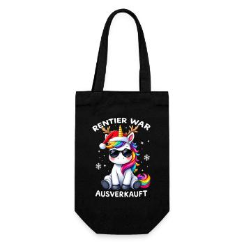 Reindeer was sold out Christmas unicorn - Gift Bag for Bottles - black - Front