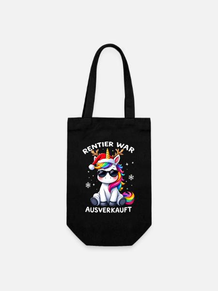Reindeer was sold out Christmas unicorn - Gift Bag for Bottles - black