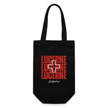 Ich liebe Luzern, Luzern Schweiz - Geschenkbeutel für Flaschen - Schwarz - Vorne