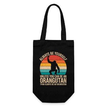 Always Be Yourself Orangutan Motif - Gift Bag for Bottles - black - Front