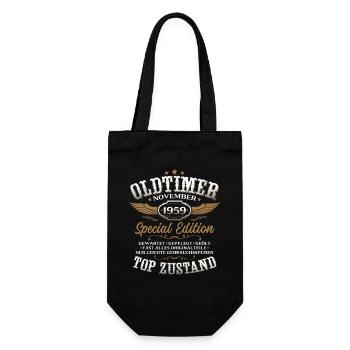 66th Birthday Gift Vintage Car November 1959 - Gift Bag for Bottles - black - Front