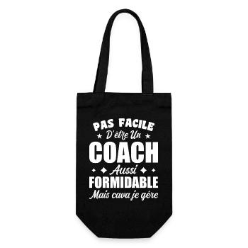 Coach Formidable Idée Cadeau Entraîneur Drôle - Sac à bouteille - noir - Devant