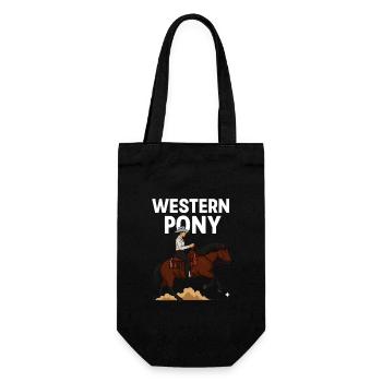 Western Pony Rider - Gift Bag for Bottles - black - Front