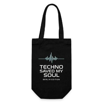Techno Saved My Soul Berlin Edition Shirt - Gift Bag for Bottles - black - Front