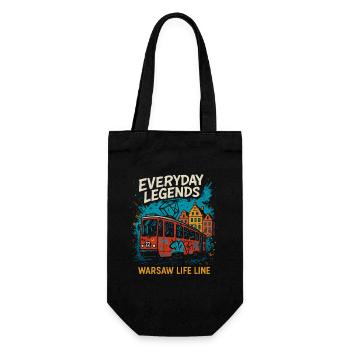 Everyday Legends Warsaw Tram Design - Gift Bag for Bottles - black - Front