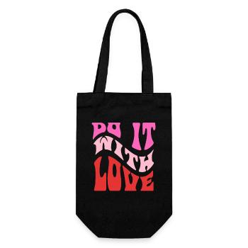 It It Love Retro Lettering - Gift Bag for Bottles - black - Front