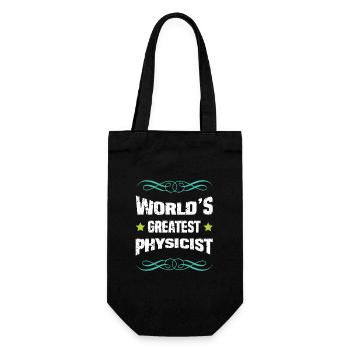 World's Best Physicist Shirt Design - Gift Bag for Bottles - black - Front