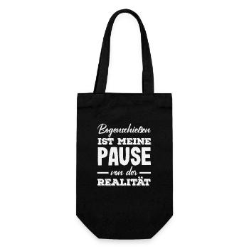 I go archery - Gift Bag for Bottles - black - Front