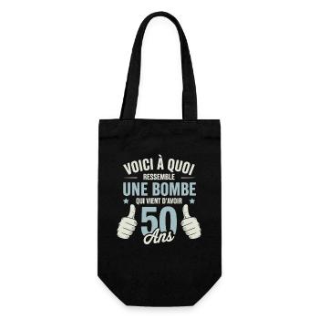 This is what a 50-year-old bomb looks like - Gift Bag for Bottles - black - Front