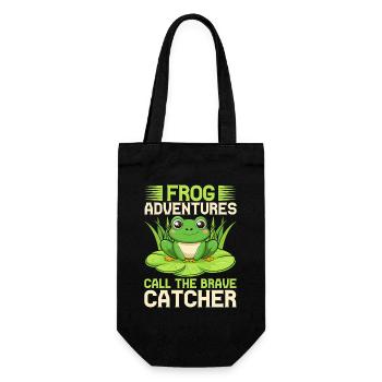 Frog Catcher Adventures Call The Brave Frog - Gift Bag for Bottles - black - Front