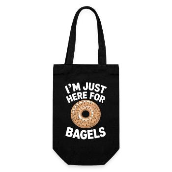 Bagels Spruch Bagel Lustiges Bagels Geschenk - Geschenkbeutel für Flaschen - Schwarz - Vorne