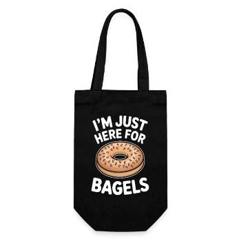 Bagels Spruch Bagel Lustiges Bagels Geschenk - Geschenkbeutel für Flaschen - Schwarz - Vorne