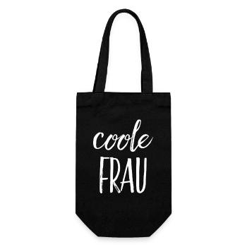 Cool woman - Gift Bag for Bottles - black - Front