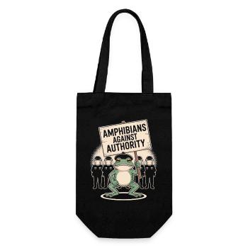 Amphibians Against Authority Portland - Gift Bag for Bottles - black - Front
