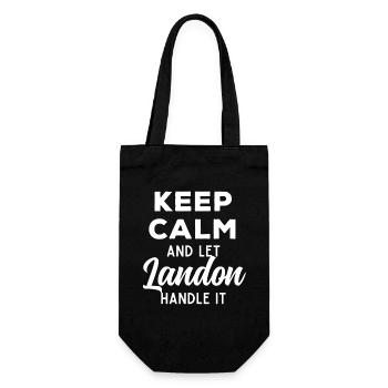 Restez calme Laissez Landon s’arranger drôle de dicton - Sac à bouteille - noir - Devant