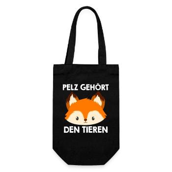 Animal Welfare FUR BELONGS TO ANIMALS Funny - Gift Bag for Bottles - black - Front