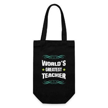 World's Best Teacher - Gift Bag for Bottles - black - Front