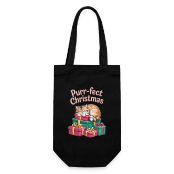 Purr-fect Christmas Sweet Sleeper - Gift Bag for Bottles - black - Front