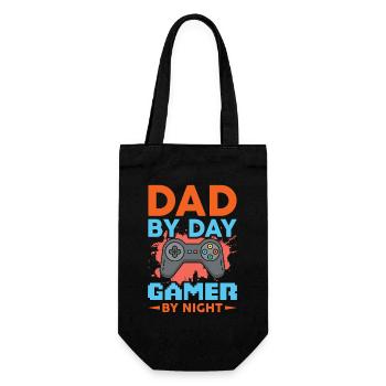 Father by day Gamer by night - Gift Bag for Bottles - black - Front
