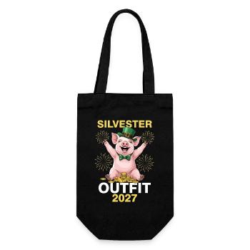 New Year's Eve Outfit 2026 - Gift Bag for Bottles - black - Front