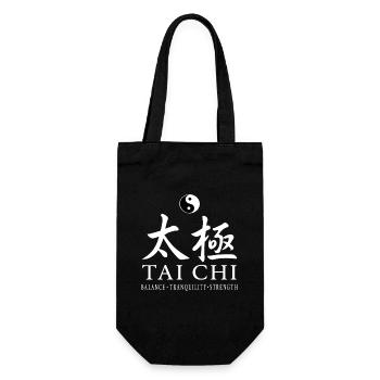Balance Tranquility Strength Tai Chi Spiritual - Gift Bag for Bottles - black - Front