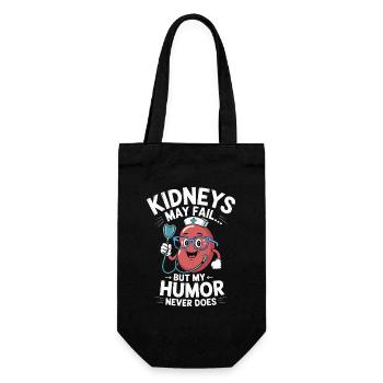 Dialysis Nurse Kidneys May Fail But Neurologist - Geschenkbeutel für Flaschen - Schwarz - Vorne