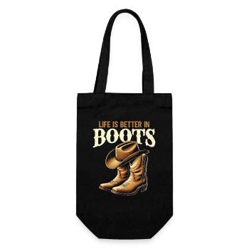 Line Dancing Cowboy Line Dancer Line Dance - Geschenkbeutel für Flaschen - Schwarz - Vorne