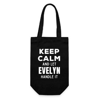 Keep Calm Let Evelyn sort it out Funny Saying - Gift Bag for Bottles - black - Front