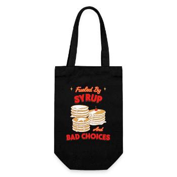 Butter Waffles Breakfast Fan Shirt - Gift Bag for Bottles - black - Front