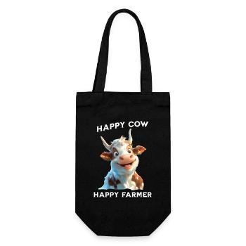 Happy Cow Happy Farmer Chemise - Sac à bouteille - noir - Devant