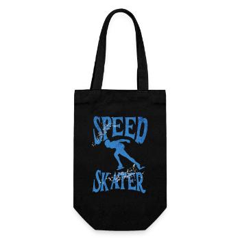 Speed Skater Speed Skating Shirt - Gift Bag for Bottles - black - Front