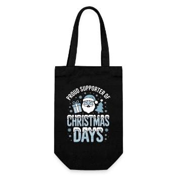 Proud of Christmas - Gift Bag for Bottles - black - Front