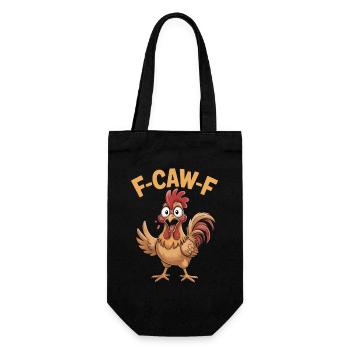 fcawf poulet F-Caw-F Drôle de poulet Humour Coq - Sac à bouteille - noir - Devant