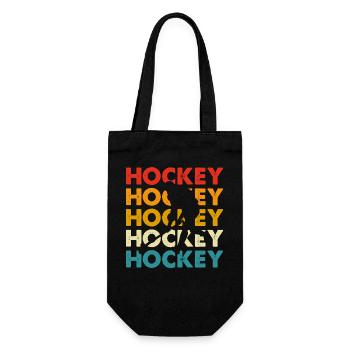 Hockey Eishockey Eishockeyspieler Geschenk - Gift Bag for Bottles - black - Front