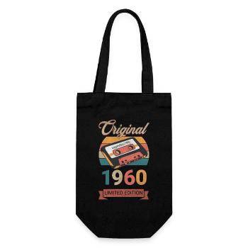 Original 1960 Limited Edition Geburtstag Geschenk - Geschenkbeutel für Flaschen - Schwarz - Vorne