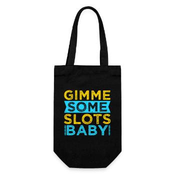 Gambling Fan Gimme Some Slots Baby Casino - Gift Bag for Bottles - black - Front